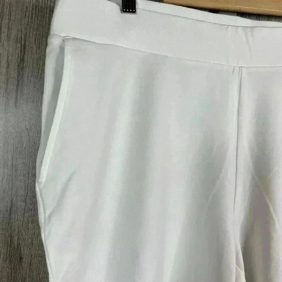 J Jill Pants XL White Color Pima Affinity French Terry Slim Crop - Picture 2 of 6